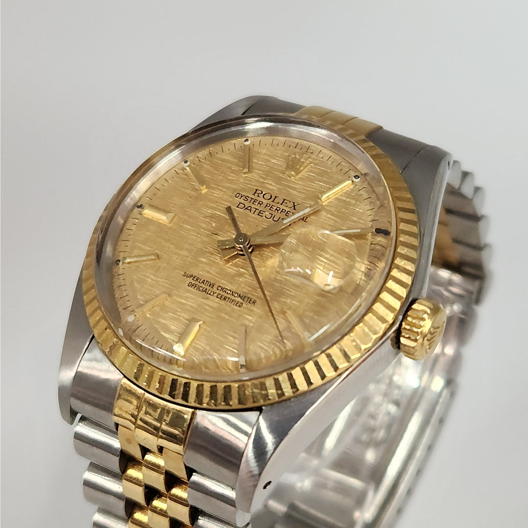 Rolex Datejust 16013 Two-Tone 18K Gold & Steel Champagne Dial Automatic Watch