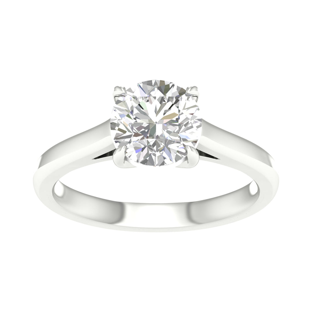 Brilliant 14k White Gold 2CT Lab Diamond Solitaire Ring