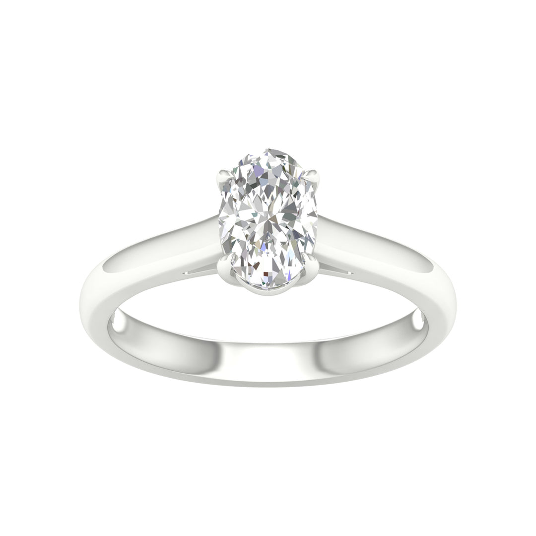 Certified 1CT Lab Diamond Solitaire in 14K White Gold
