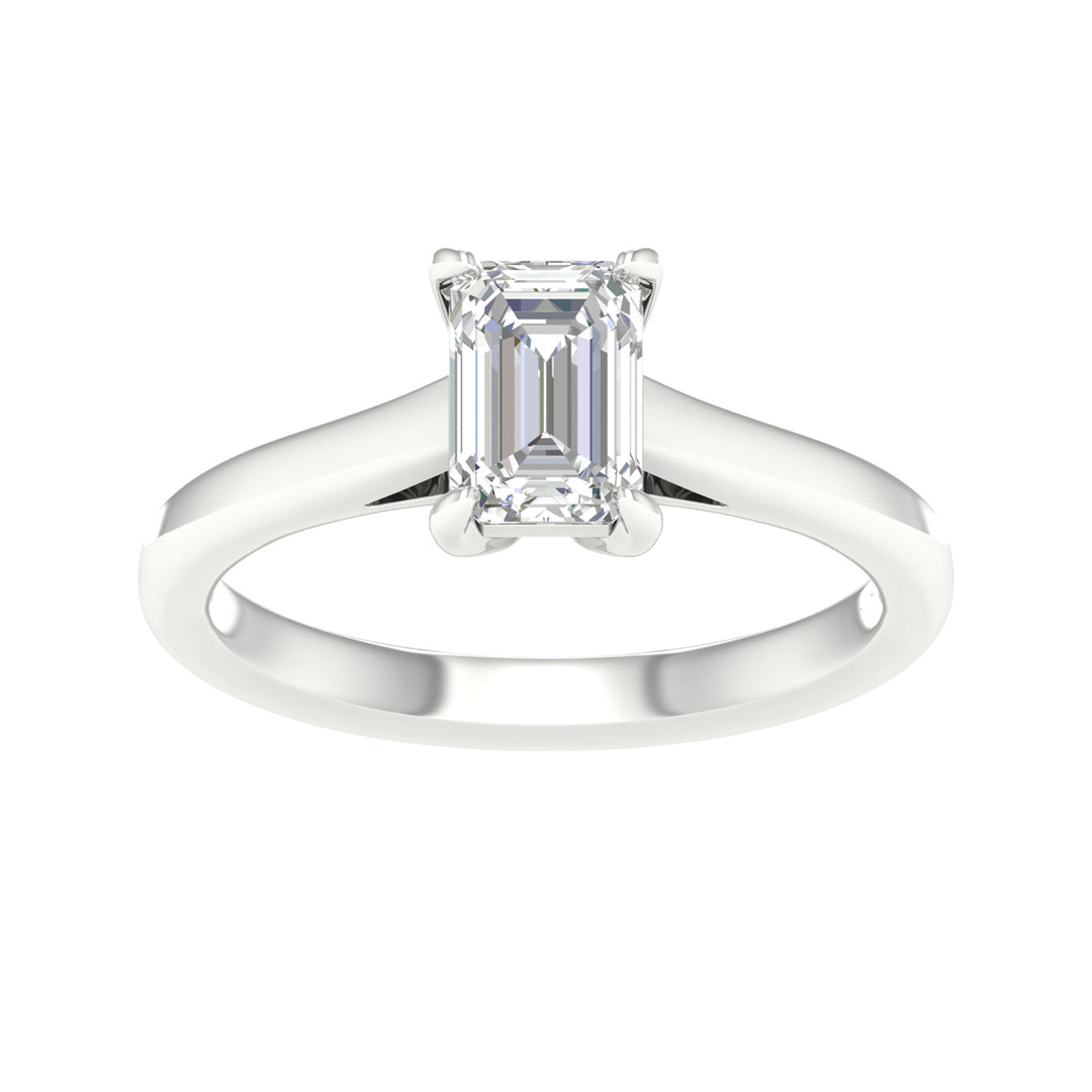 Certified 1CT Lab Diamond Solitaire in Pristine White Gold