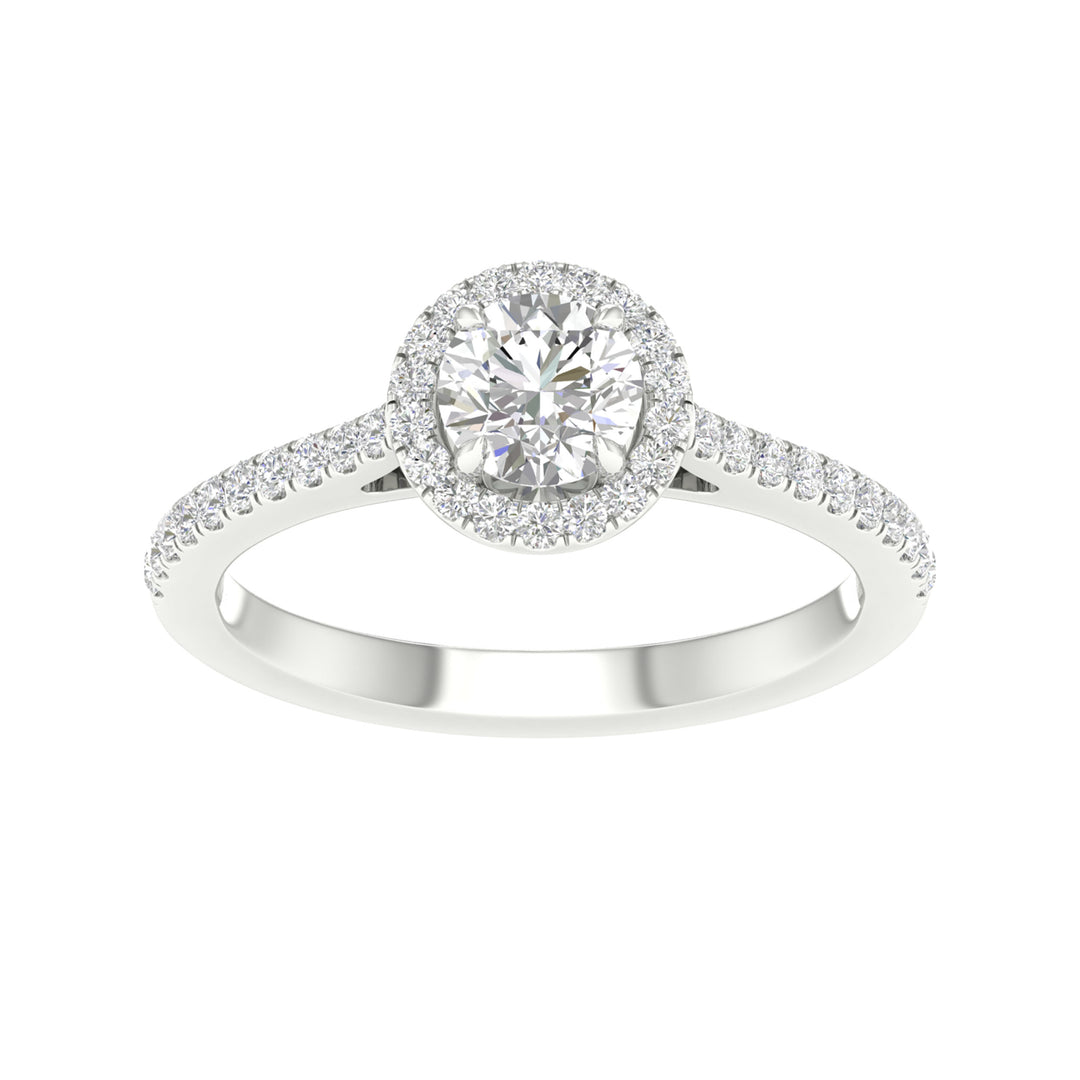 Certified 1CT Lab Diamond Ring in Pristine White Gold