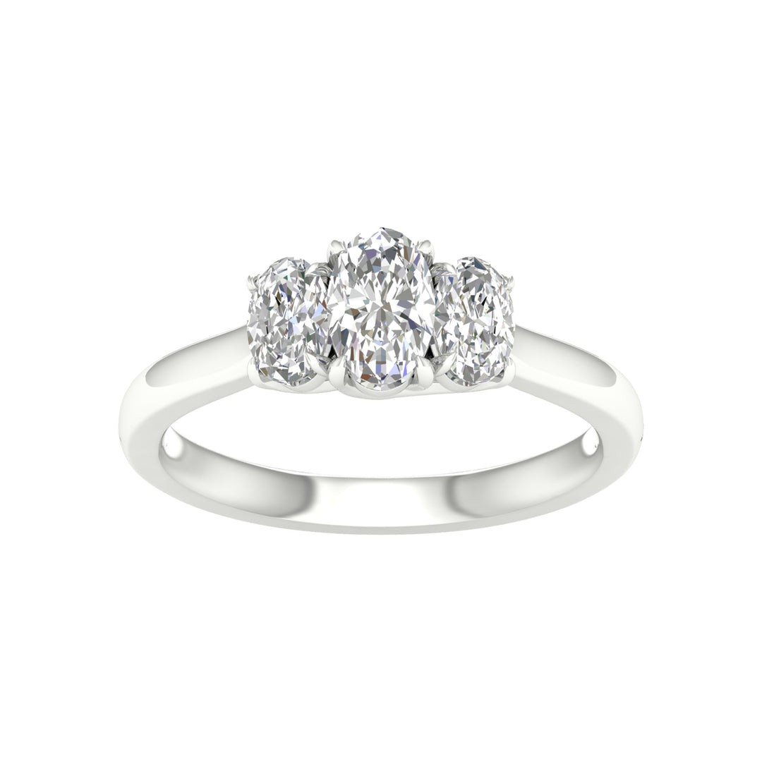 Certified 1CT Lab Diamond Solitaire in Pristine White Gold