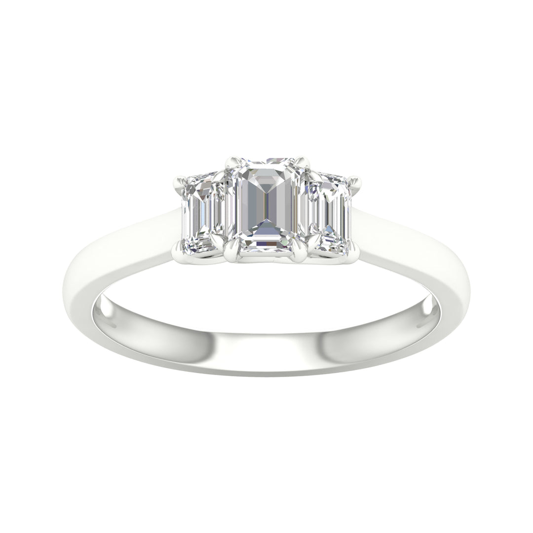 Brilliant 14K White Gold Lab Diamond Engagement Ring (1.00CT)