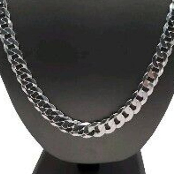 925 sterling silver cuban necklace 28" A