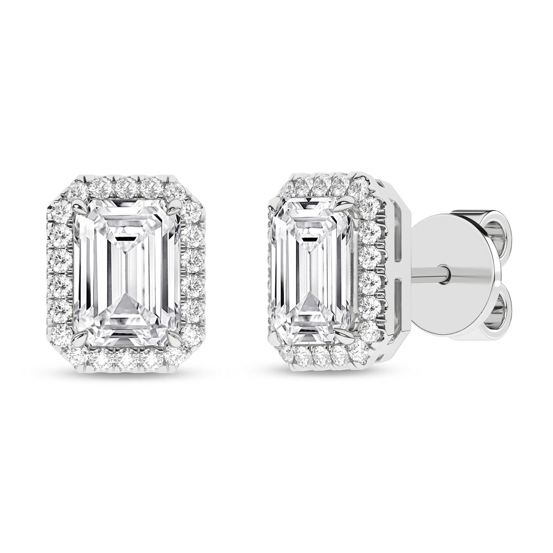 Brilliant 14K White Gold 2.25ct Lab Diamond Stud Earrings