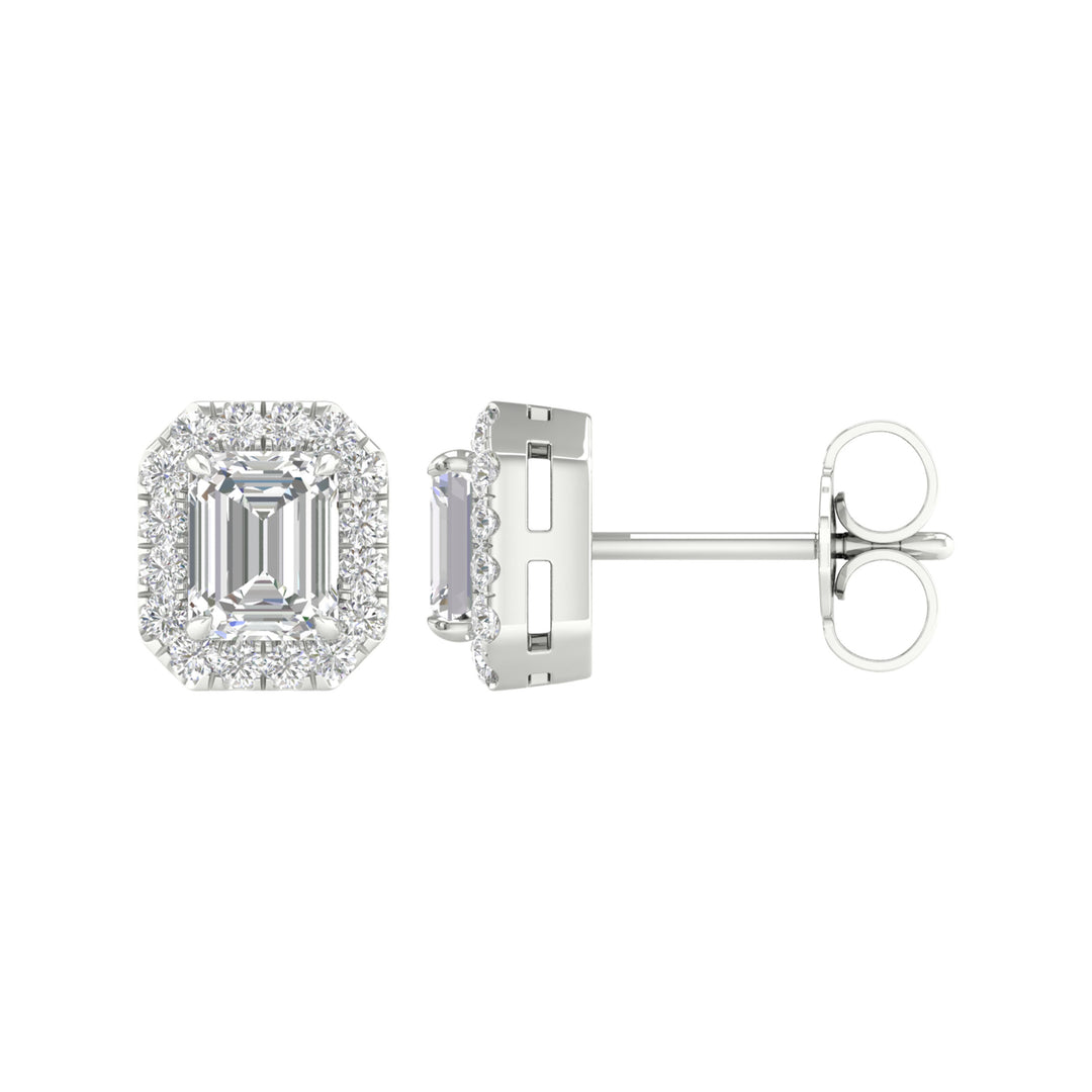 Brilliant 14K White Gold Lab Diamond Stud Earrings (1.15CT)