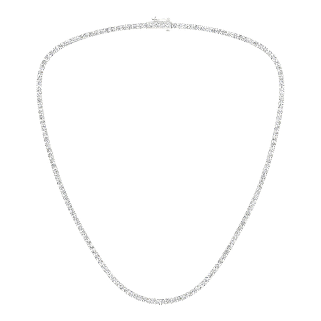 14k White Gold 10CT Lab Grown Diamond Pendant Necklace