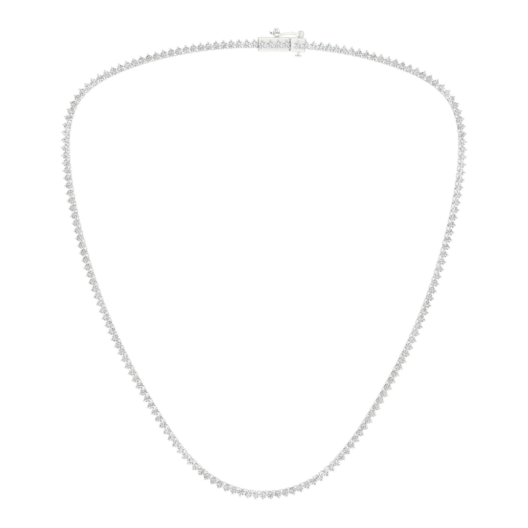 Brilliant 14K White Gold 6CT Lab Diamond Pendant Necklace