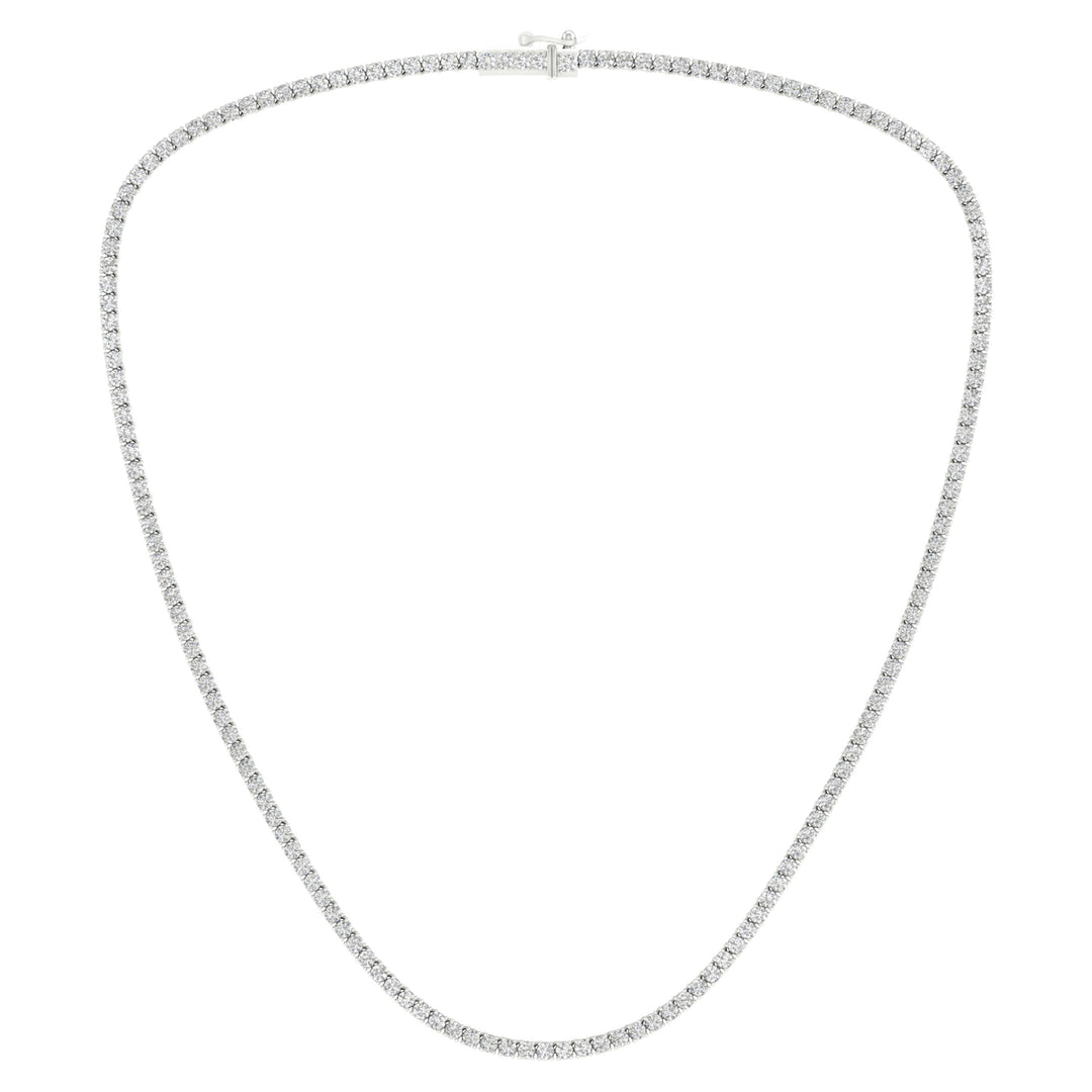 Brilliant 14K White Gold 7CT Lab Diamond Pendant Necklace