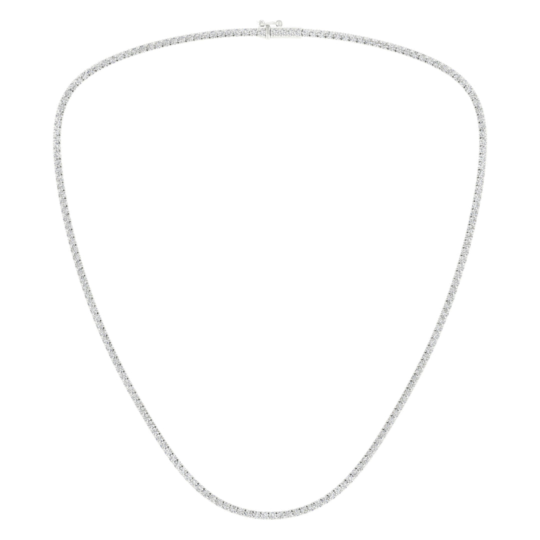 Brilliant 14K White Gold 5CT Lab Diamond Pendant Necklace