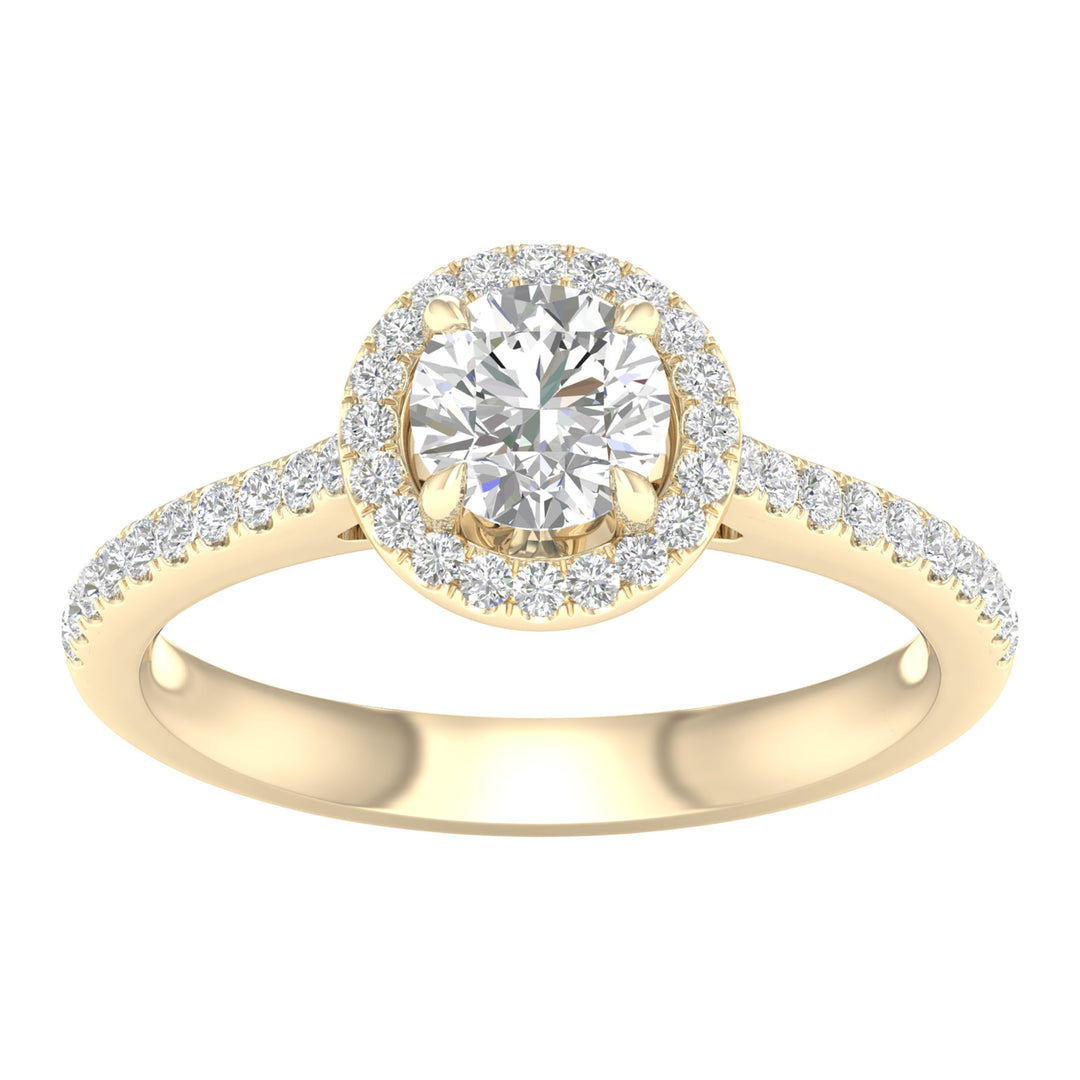 14K Yellow Gold 1.25CT Lab Grown Diamond Engagement Ring