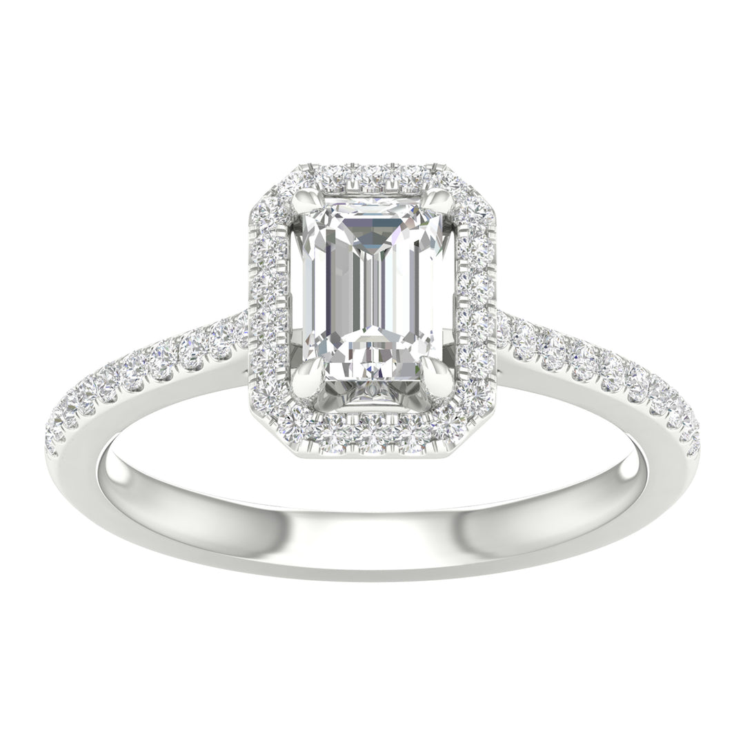 Brilliant 14K White Gold 1.25CT Lab Diamond Engagement Ring