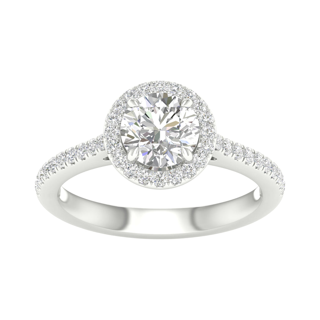 Brilliant 14K White Gold 1.75CT Lab Diamond Engagement Ring