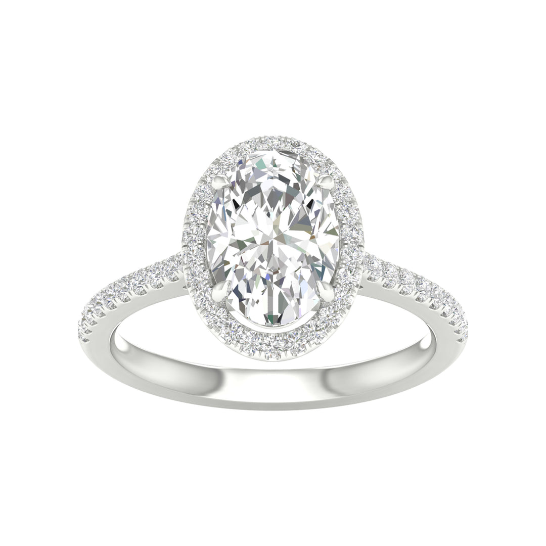 Certified 2.25CT Lab Diamond Ring in Pristine White Gold