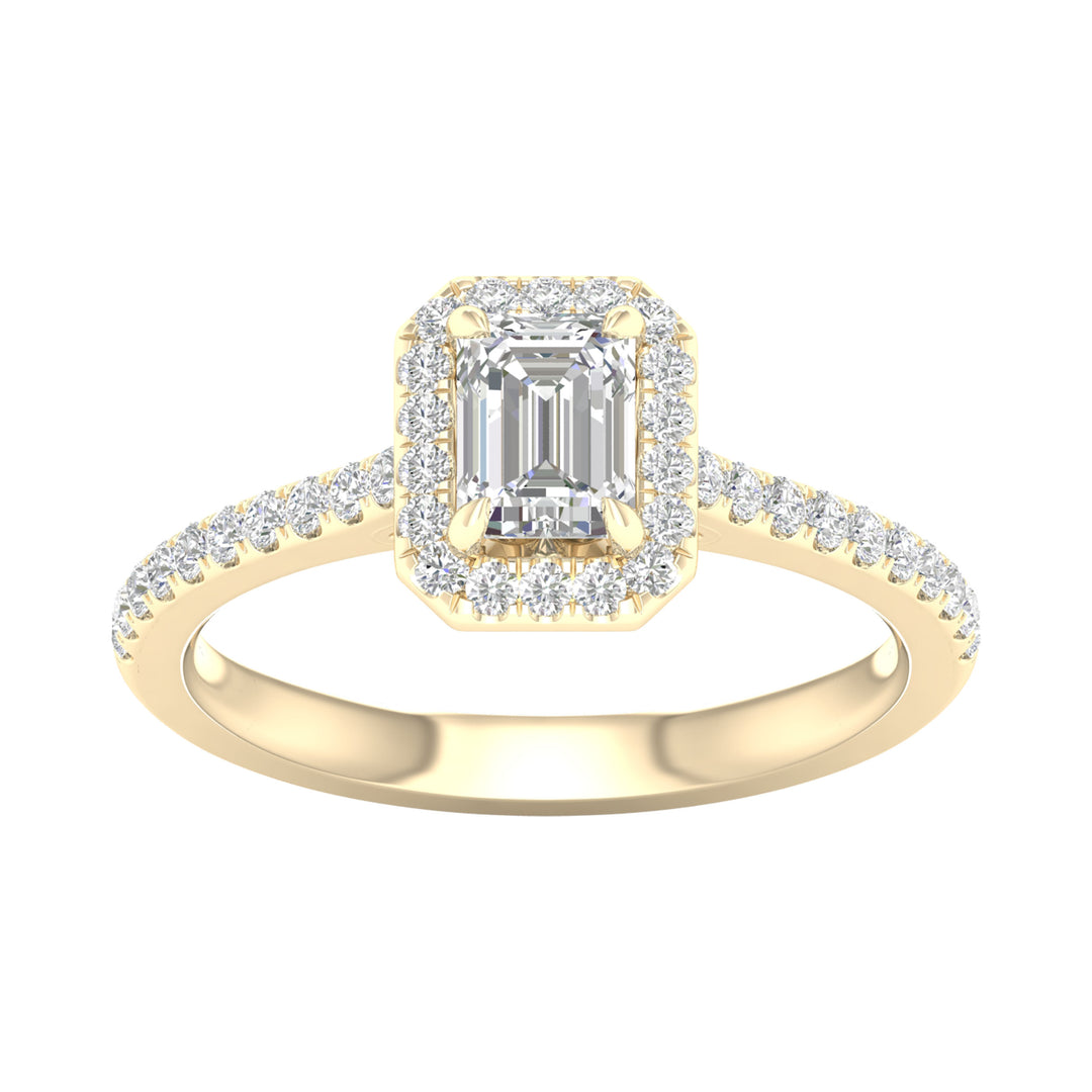 14K Yellow Gold 1CT Lab Diamond Engagement Ring (IGI)