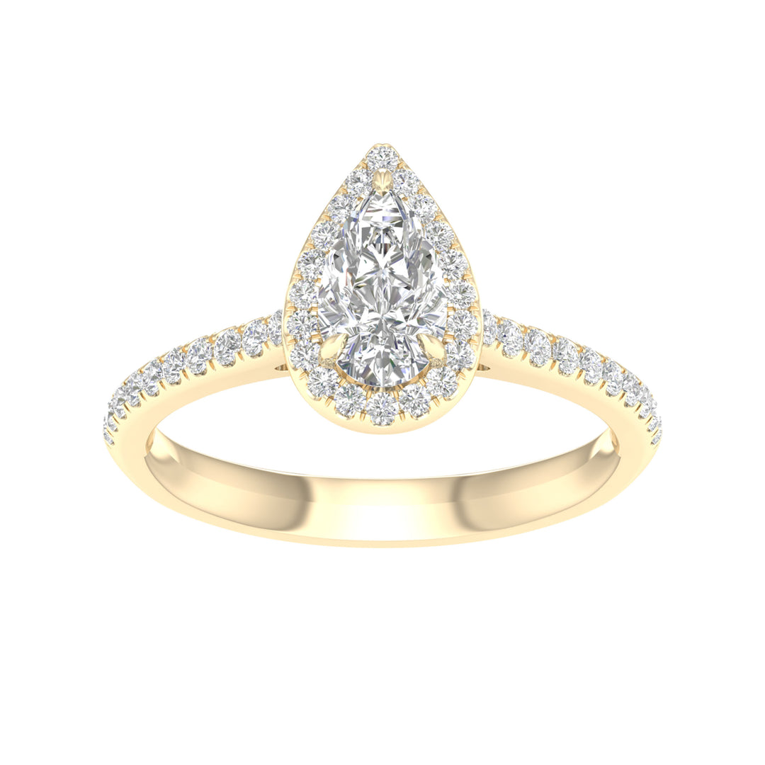 14K Yellow Gold 1CT Lab Diamond Engagement Ring (IGI)