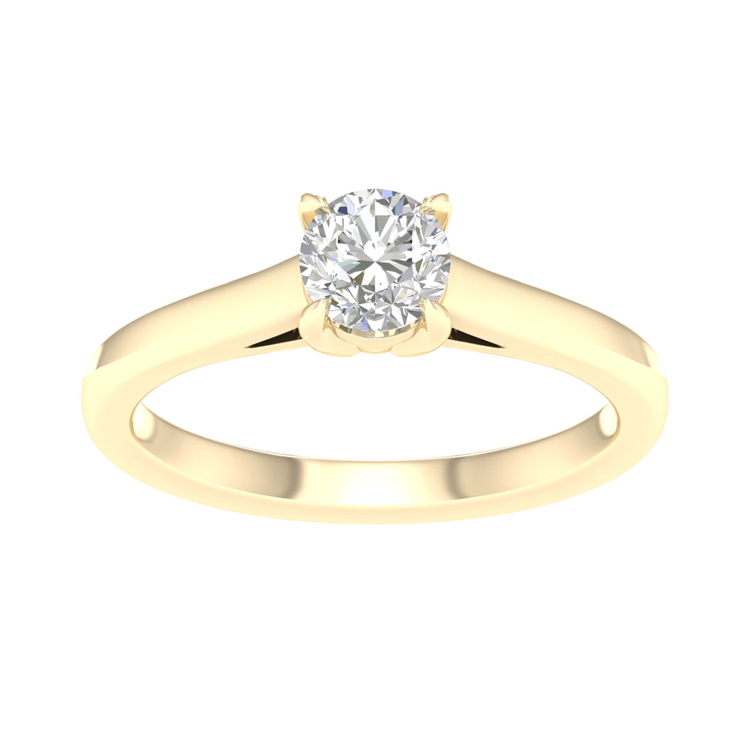 14k Yellow Gold 0.75ct Lab Grown Diamond Solitaire Ring