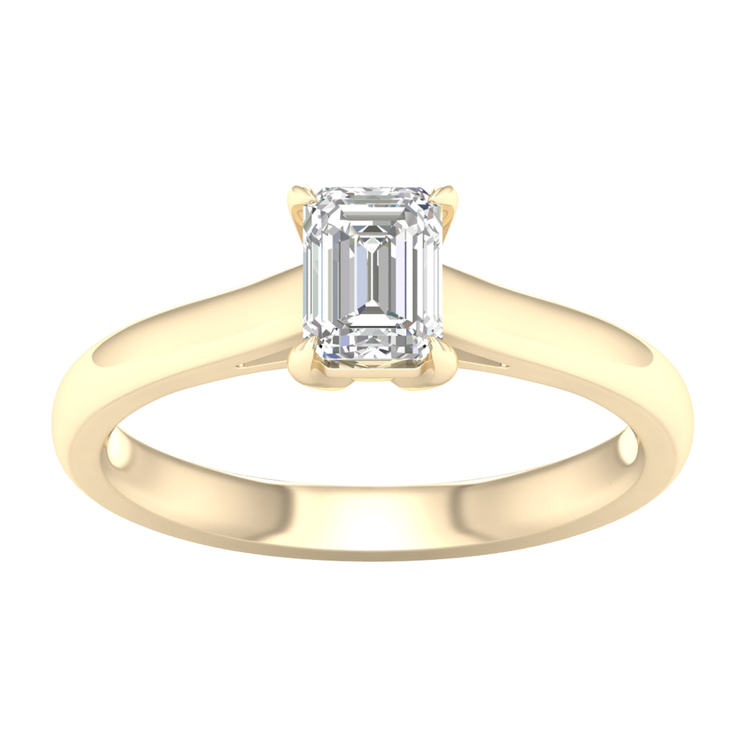 Certified 14K White Gold 0.75CT Lab Diamond Solitaire Ring