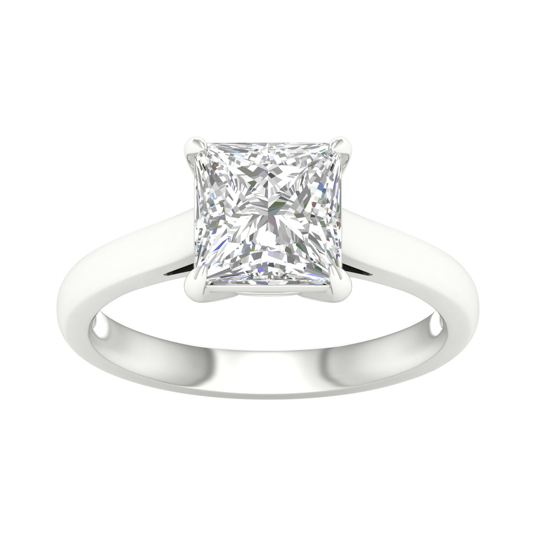 Certified 14K White Gold 2.00CT Lab Diamond Womens Ring