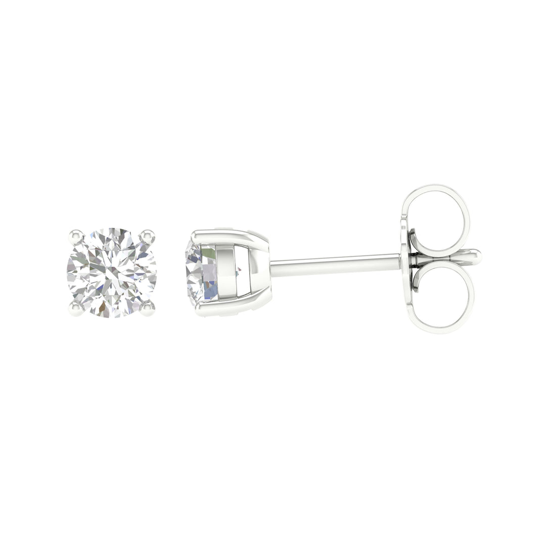 Brilliant 14K White Gold Lab Diamond Stud Earrings (0.50CT)