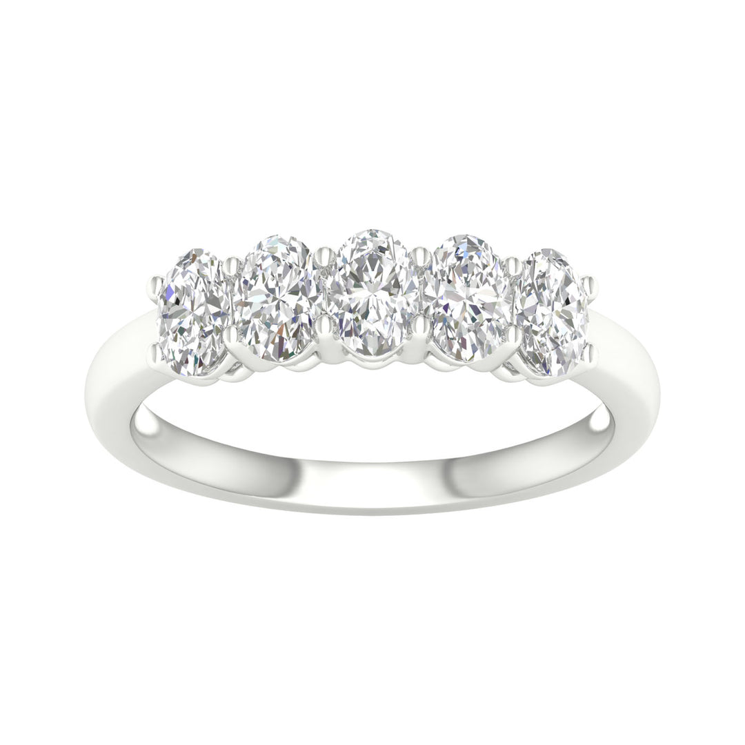 Brilliant 14K White Gold 1CT Lab Diamond Eternity Band