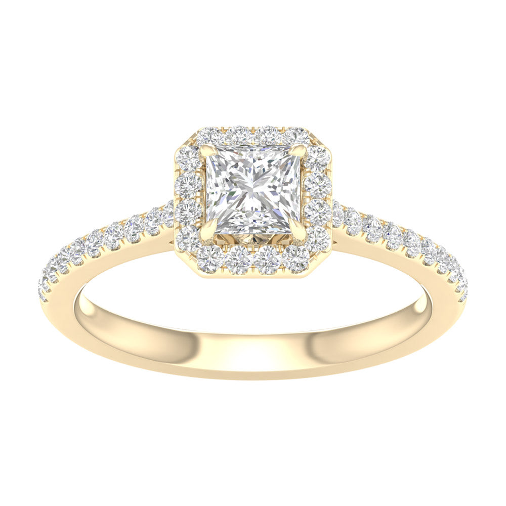 Brilliant 14k White Gold 1ct Lab Grown Diamond Engagement Ring