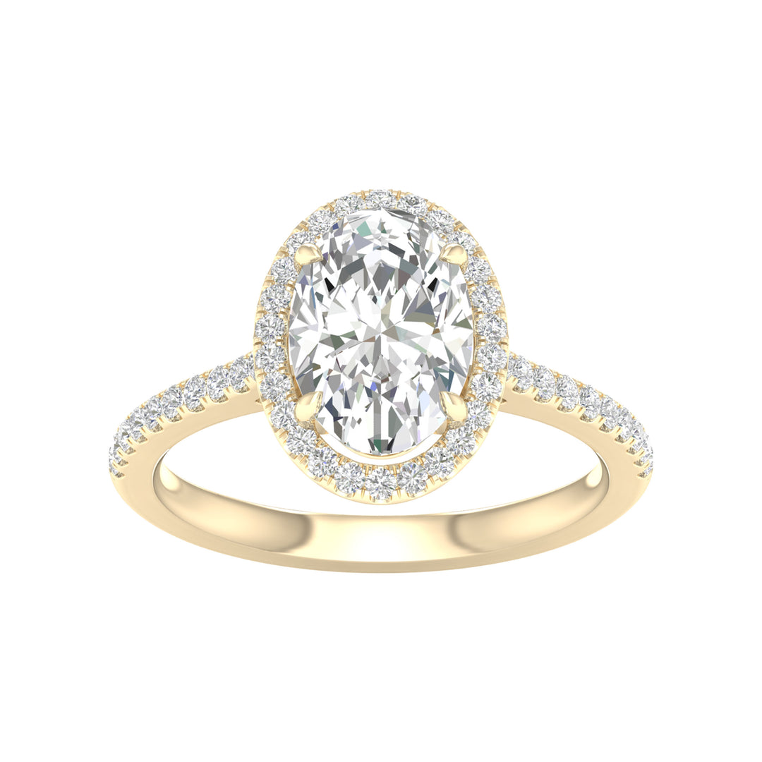 14k Yellow Gold 2.25CT Lab Grown Diamond Engagement Ring