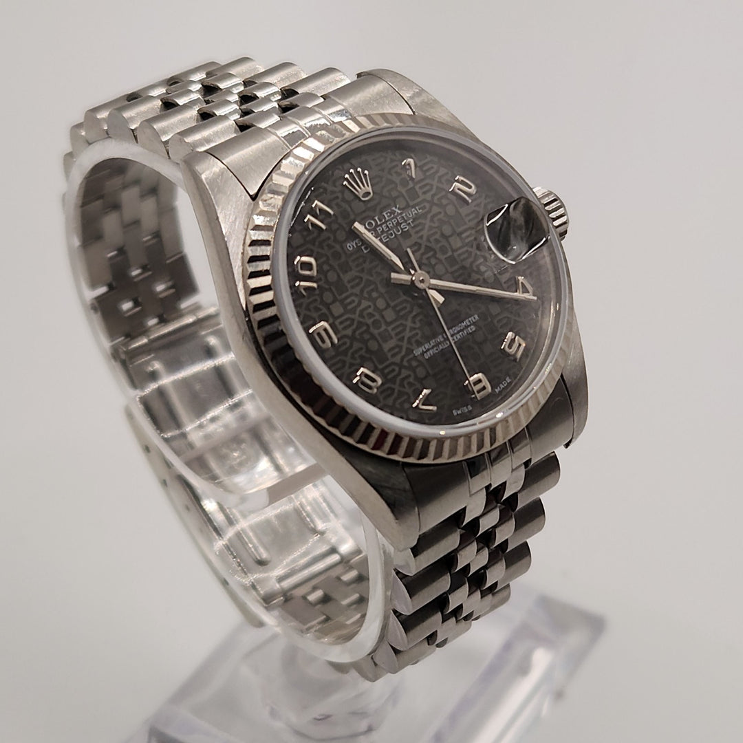 Rolex 31MM Stainless Steel Gray Oyster Perpetual Datejust Watch