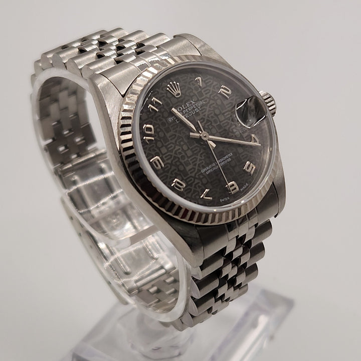 Rolex 31MM Stainless Steel Gray Oyster Perpetual Datejust Watch
