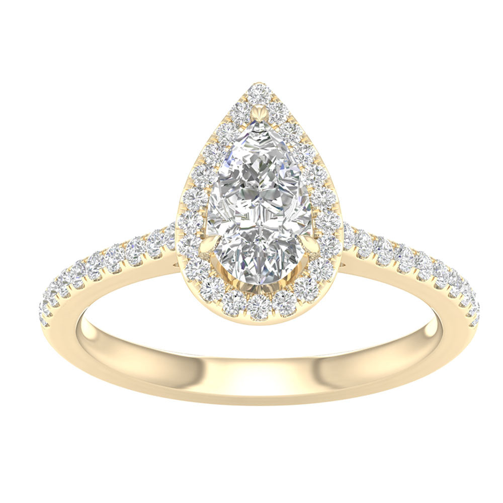 14K Yellow Gold 1.25CT Lab Grown Diamond Engagement Ring