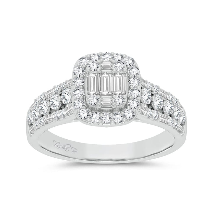 Luminous 14k White Gold 0.75ct Lab Diamond Engagement Ring