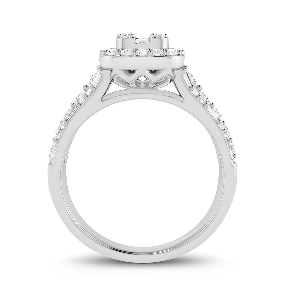 Luminous 14k White Gold 0.75ct Lab Diamond Engagement Ring
