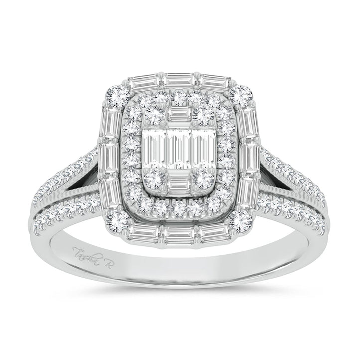 Romantic 14k White Gold Lab Diamond Engagement Ring (0.75ct)