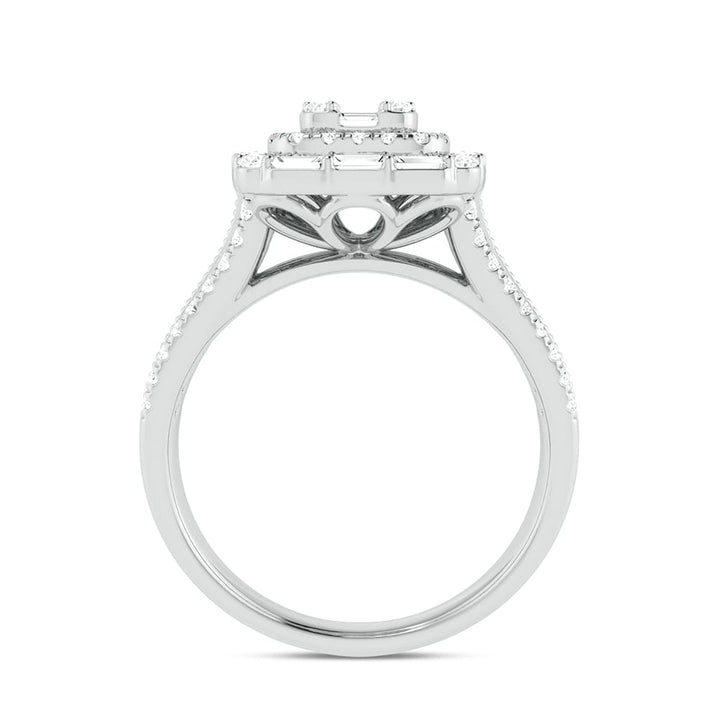 Romantic 14k White Gold Lab Diamond Engagement Ring (0.75ct)