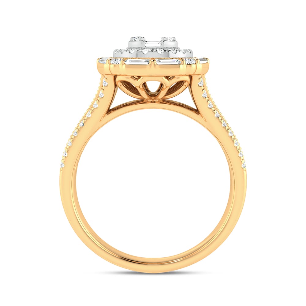 Romantic 14k Rose Gold 0.75ct Lab Diamond Engagement Ring