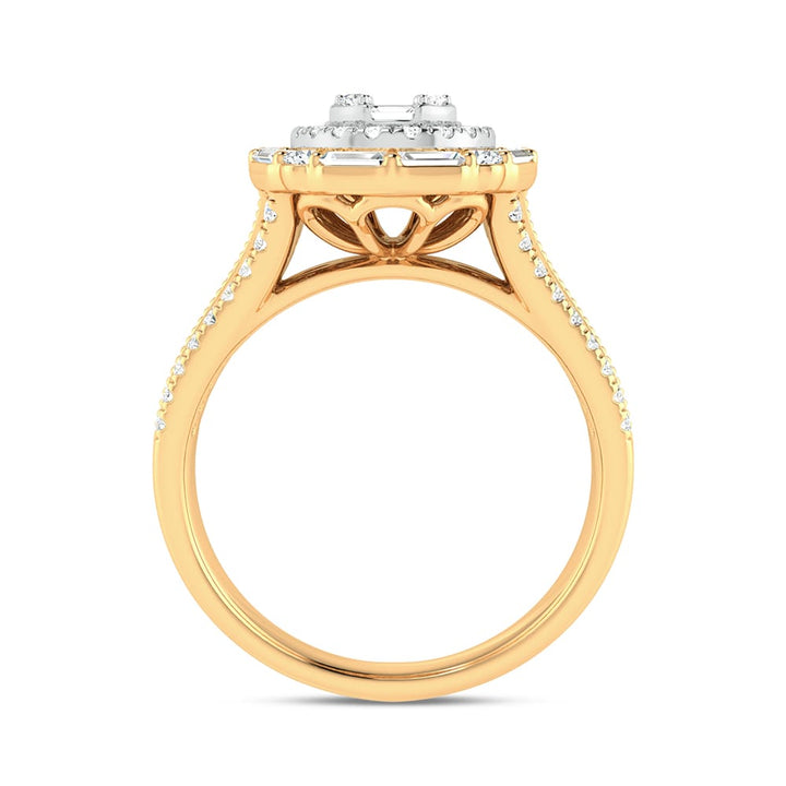 Romantic 14k Rose Gold 0.75ct Lab Diamond Engagement Ring