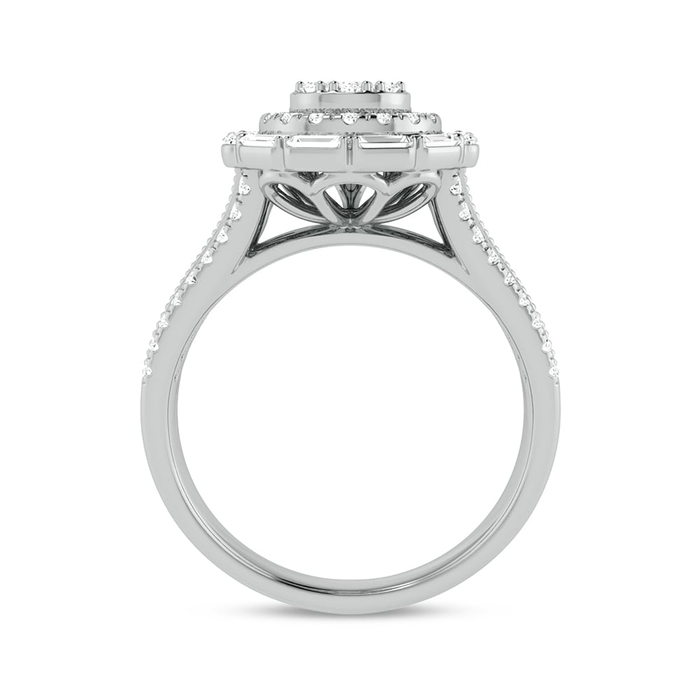 Romantic 14k White Gold 0.75ct Lab Diamond Engagement Ring