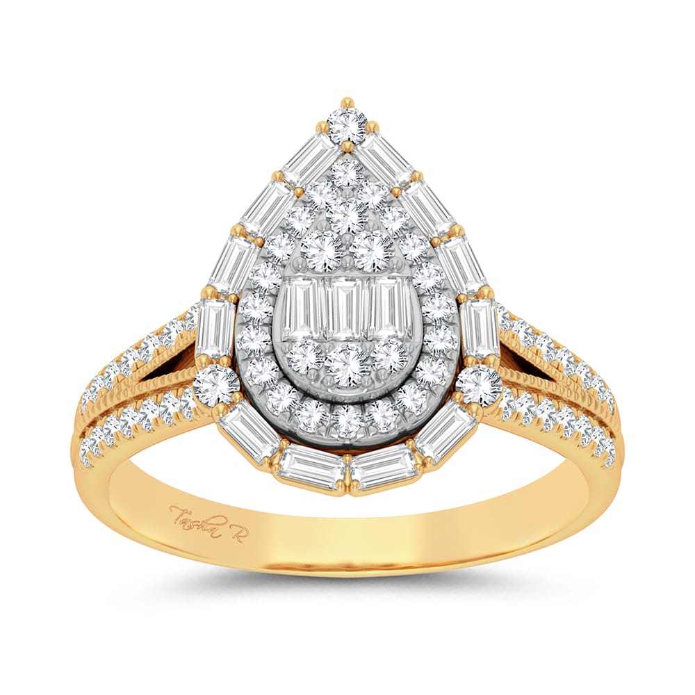 Romantic 14K Yellow Gold 0.75ct Lab Diamond Engagement Ring