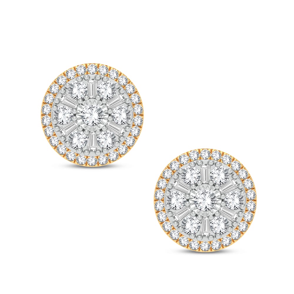 Romantic 14k Yellow Gold 0.50ct Diamond Drop Earrings