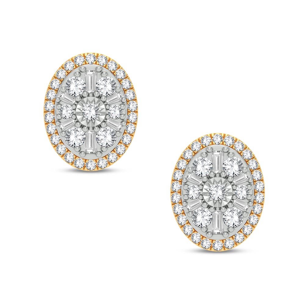 Romantic 14k Yellow Gold 0.50ct Diamond Drop Earrings