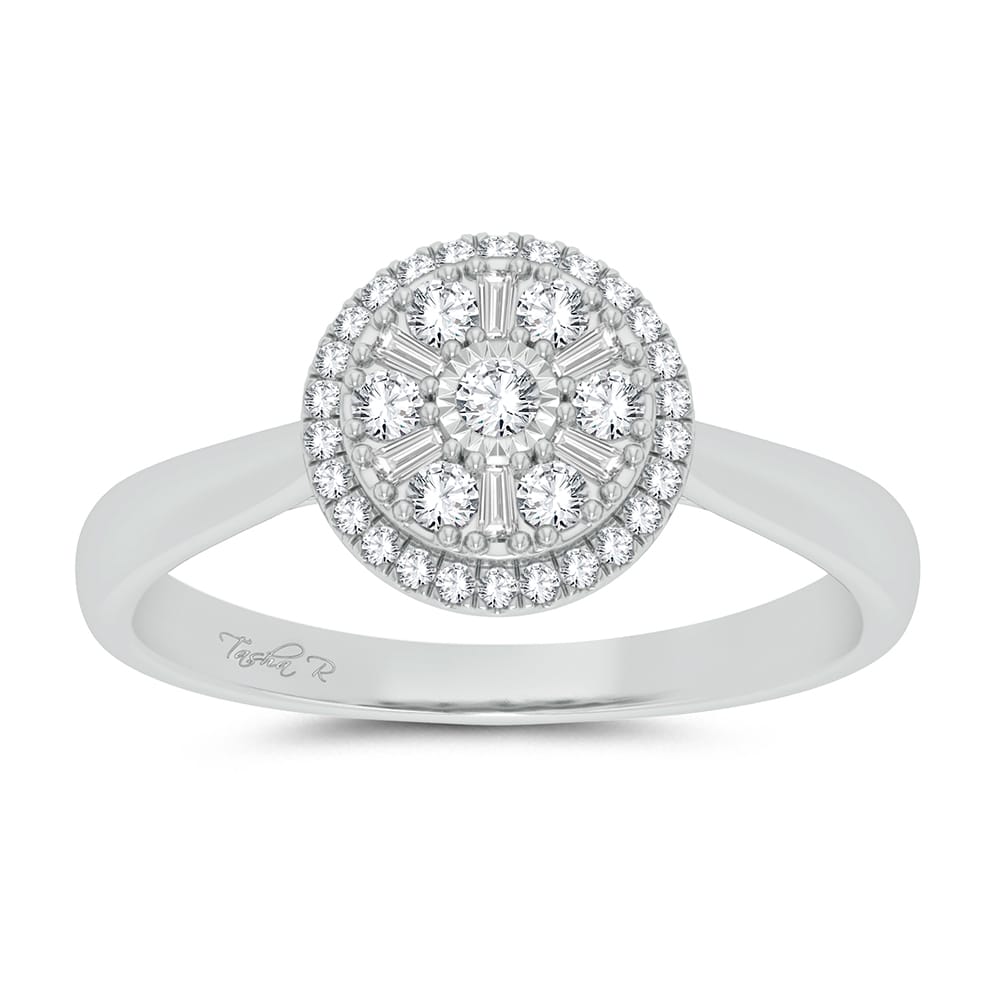 Valentines 14k White Gold 0.25ct Lab Diamond Fashion Ring