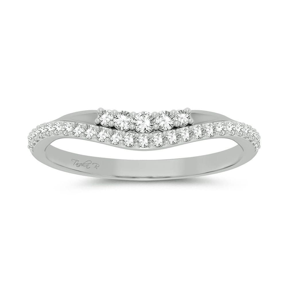 Chic 10k White Gold 0.25ct Diamond Ring Enhancer for Women
