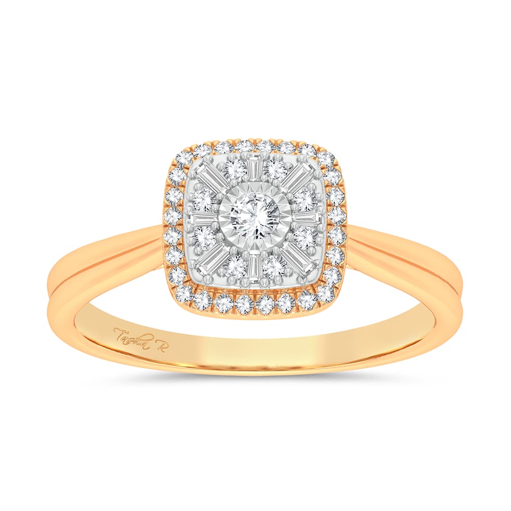 Valentines 14k Gold 0.25ct Diamond Womens Fashion Ring