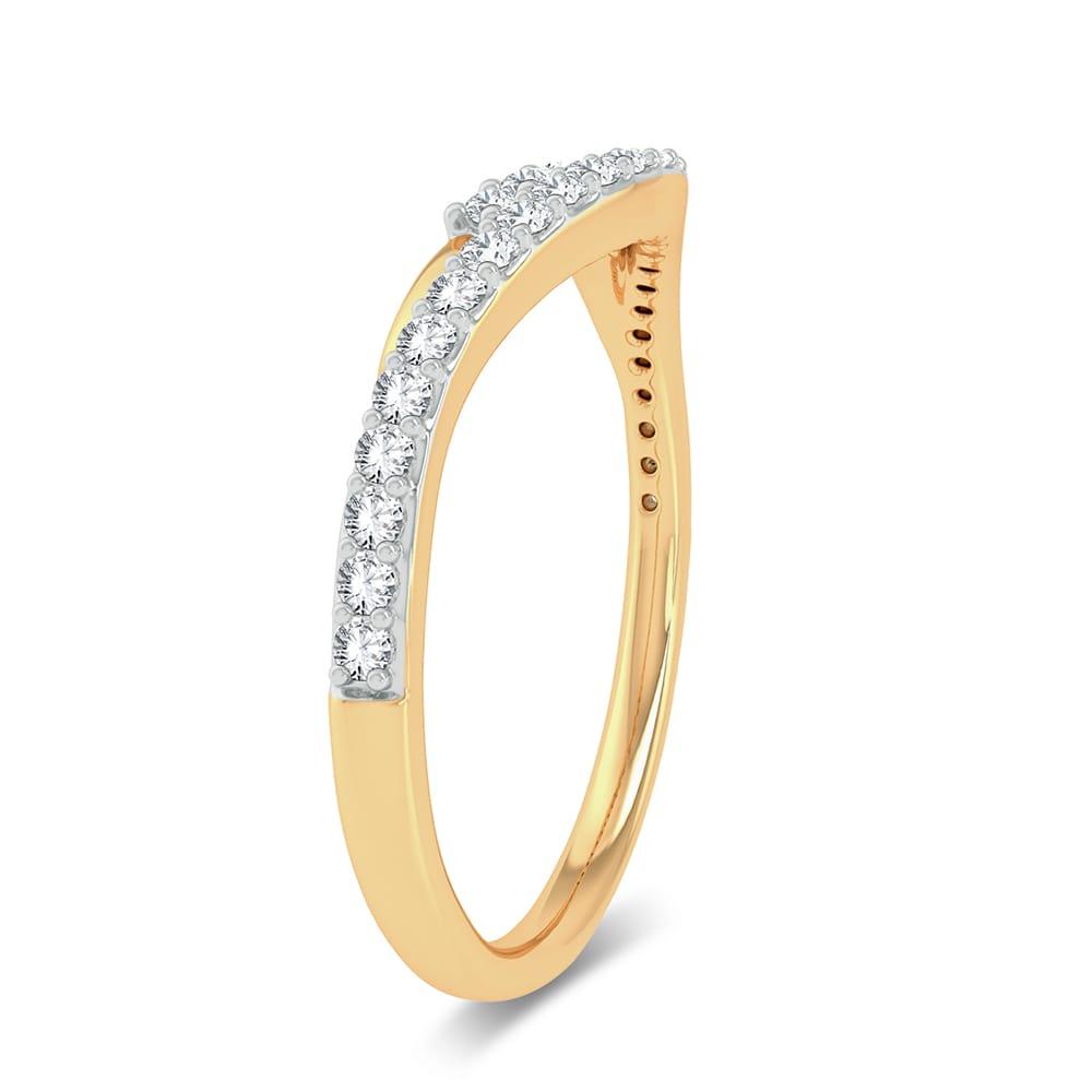 10K Yellow Gold 0.25ct Lab Diamond Womens Ring Enhancer
