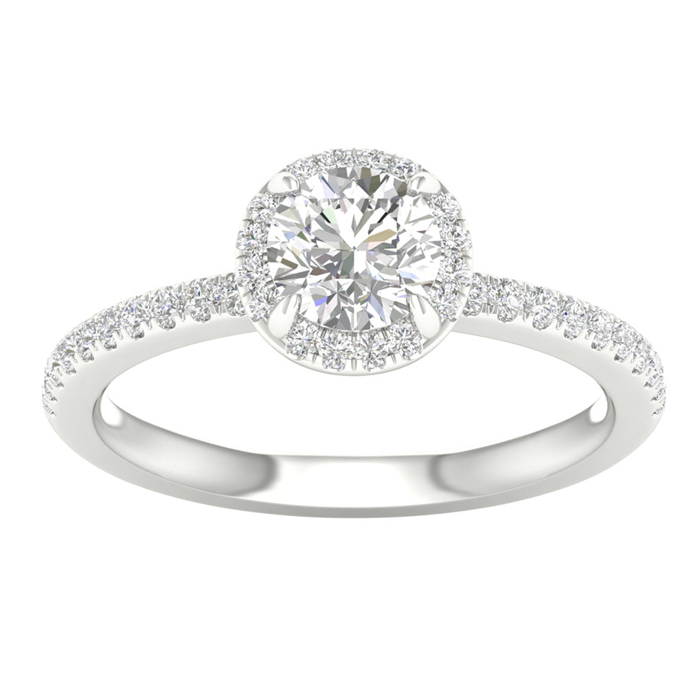 Brilliant 14k White Gold 1.25ct Lab Grown Diamond Engagement Ring