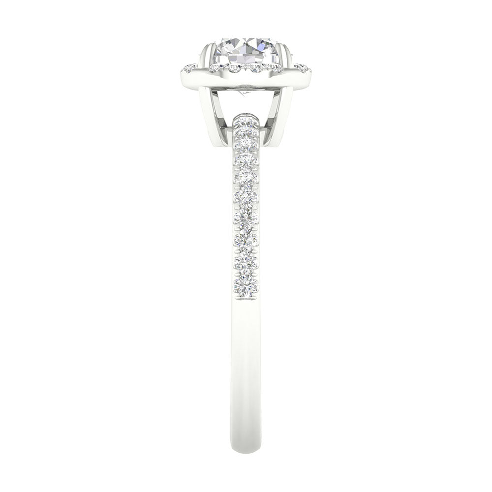 Brilliant 14k White Gold 1.25ct Lab Grown Diamond Engagement Ring