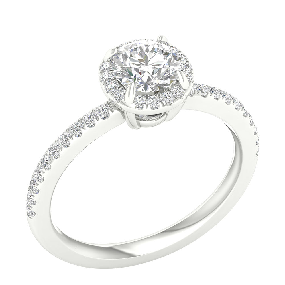 Brilliant 14k White Gold 1.25ct Lab Grown Diamond Engagement Ring