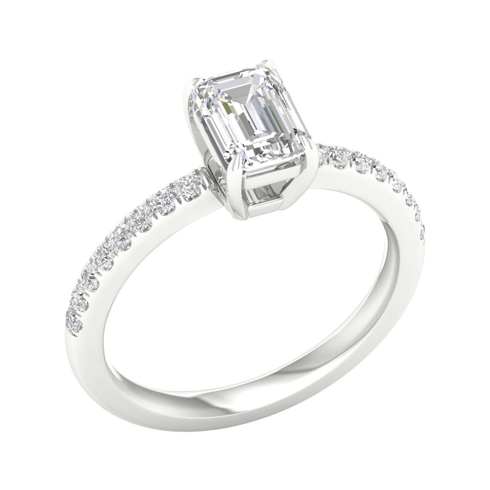 Brilliant 14K White Gold 1.16CT Lab Diamond Ring