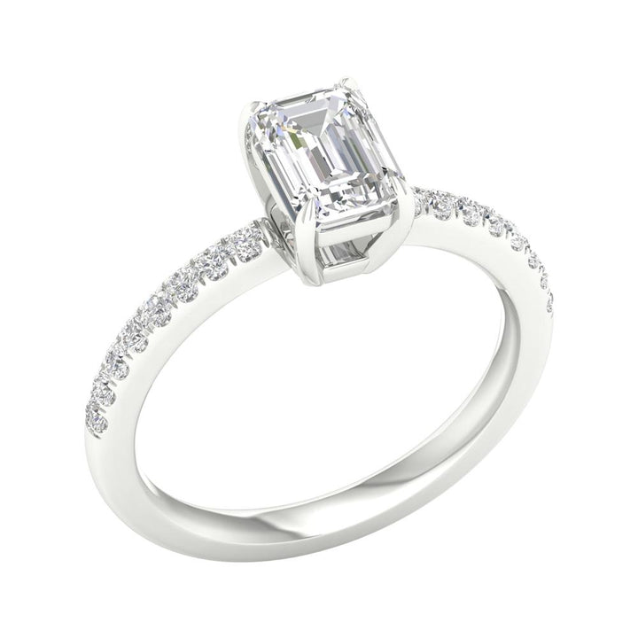 Brilliant 14K White Gold 1.16CT Lab Diamond Ring