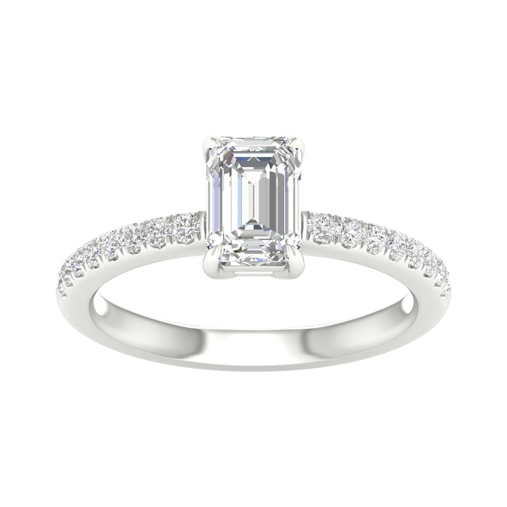 Brilliant 14K White Gold 1.16CT Lab Diamond Ring